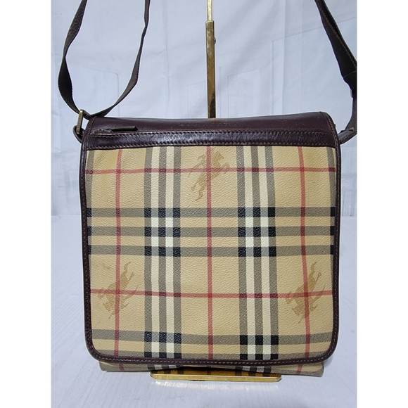 Burberry Haymarket Check Flap Crossbody Bag - Picture 10 of 14